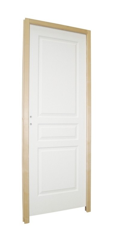 Bloc-porte prépeint alvéolaire postformé 63x204cm droite